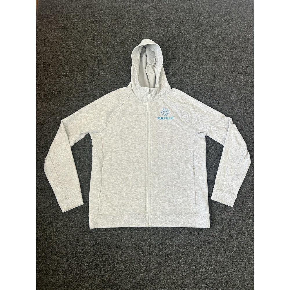 Lululemon Full Zip Hoodie Gray Mens Size XL Performance Training Gym Athleisure